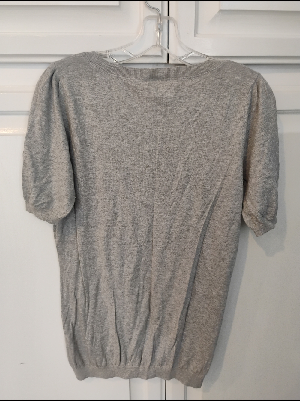 Banana Republic Women's Light Gray Cotton Blend Twinset - Picture 7 of 9